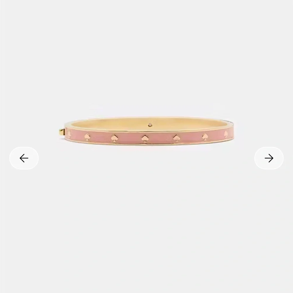 Kate spade spot the spade bangle bracelet gold pink 🩷♠️ - Picture 8 of 11